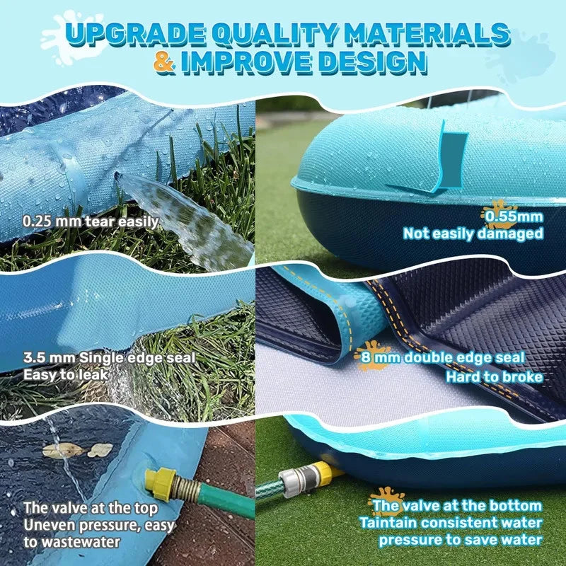 Super Sized Dog Water Play Mat and Children'S Swimming Pool -Foldable, Rubber Water Play Mat, Suitable for Outdoor Entertainment