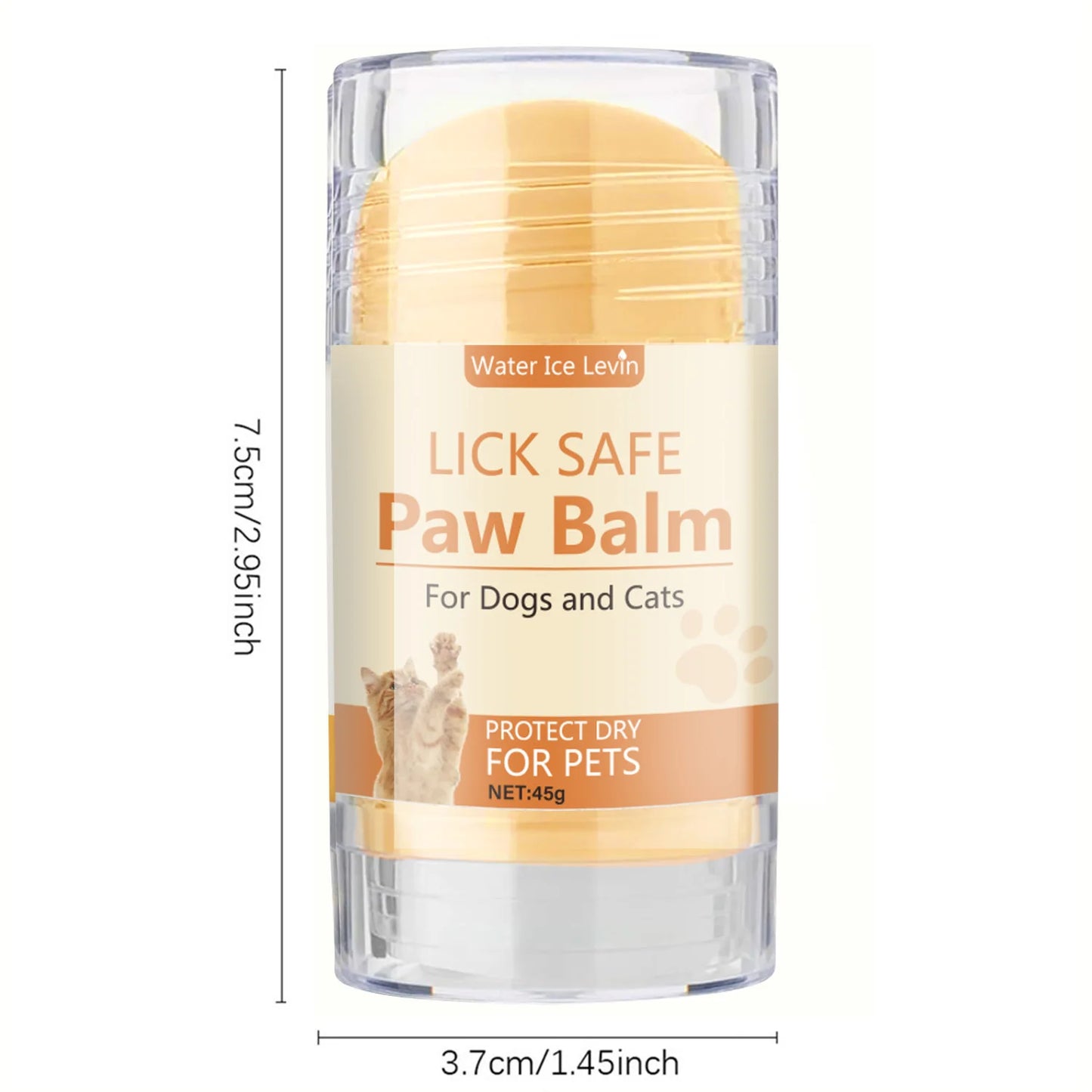 Pet Paw Cream - Honey and Anti-Badic Acid Formula - Soothes Cracked Paws, Coconut Oil Pet Paw Cream, Keeps Soft and Water for Foot Pads, 45g