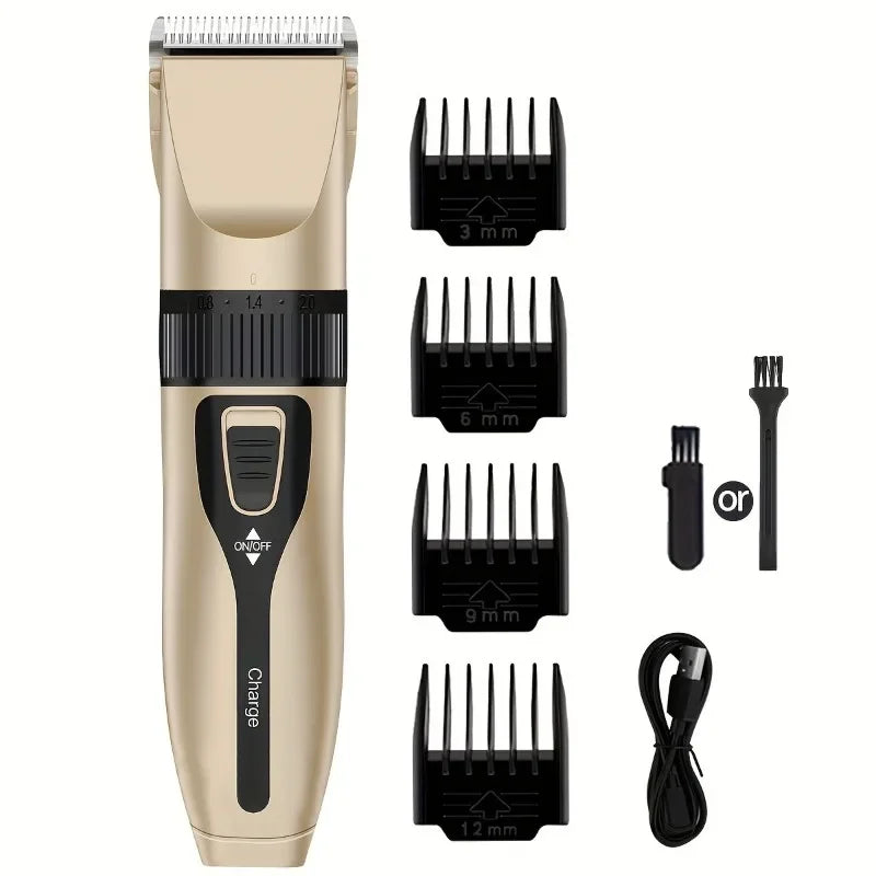 1pcs Professional Pet Clipper for Dogs Cats - Cordless USB Rechargeable Hair Trimmer with Guard Combs Low Noise Grooming Kit