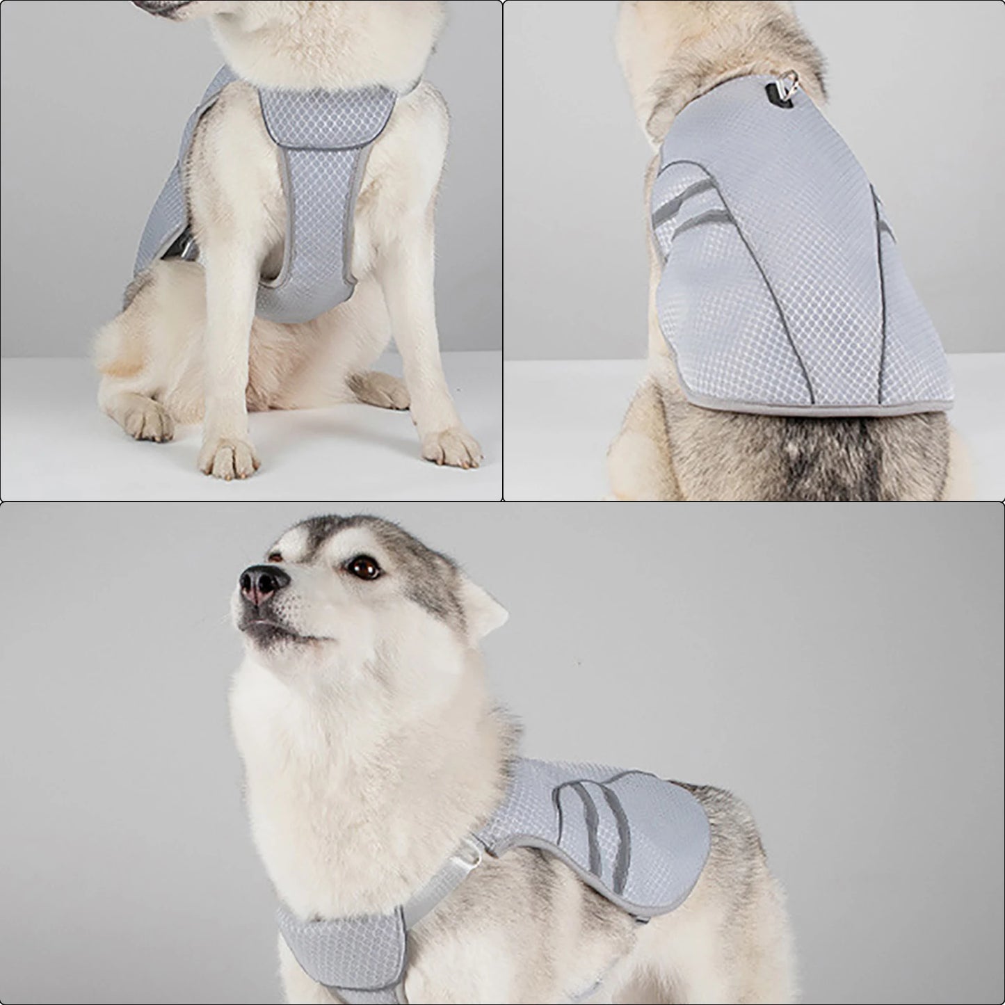 Dog Cooling Vest Lightweight Jacket with Evaporative Microfiber Technology Reflective Breathable No Pull Harness for Puppy Walk