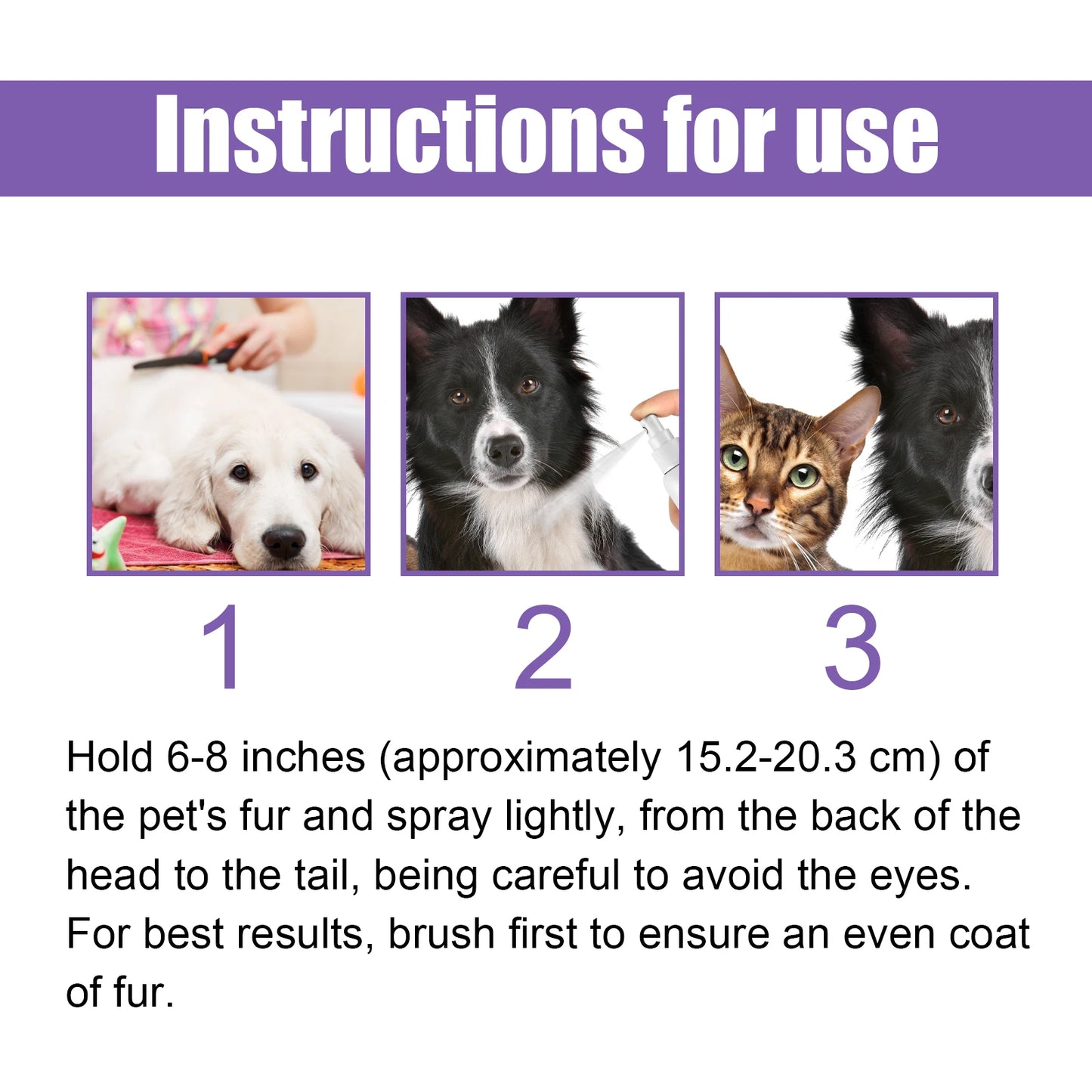 Pet Odor Eliminator Spray for Home Dog Cat Urine Feces Smell Long Lasting Air Freshener Natural Deodorizer 50ml Travel Size