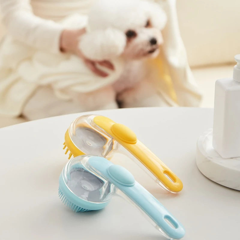 Pet Bathing Brush for Dog Cat Soft Silicone Massager Shower Bathing Brush Clean Tool Dog Cleaning Grooming Supplies