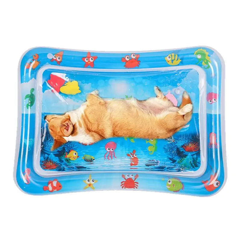 Sensory Water Play Mat for Cats Thickened Water Sensory Pad for Kidsinteractive Play Inflatable Water Mat for Cat and Dog Water